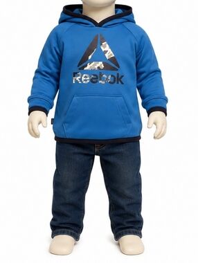 Reebok Blue Hoodie with Camouflage Logo